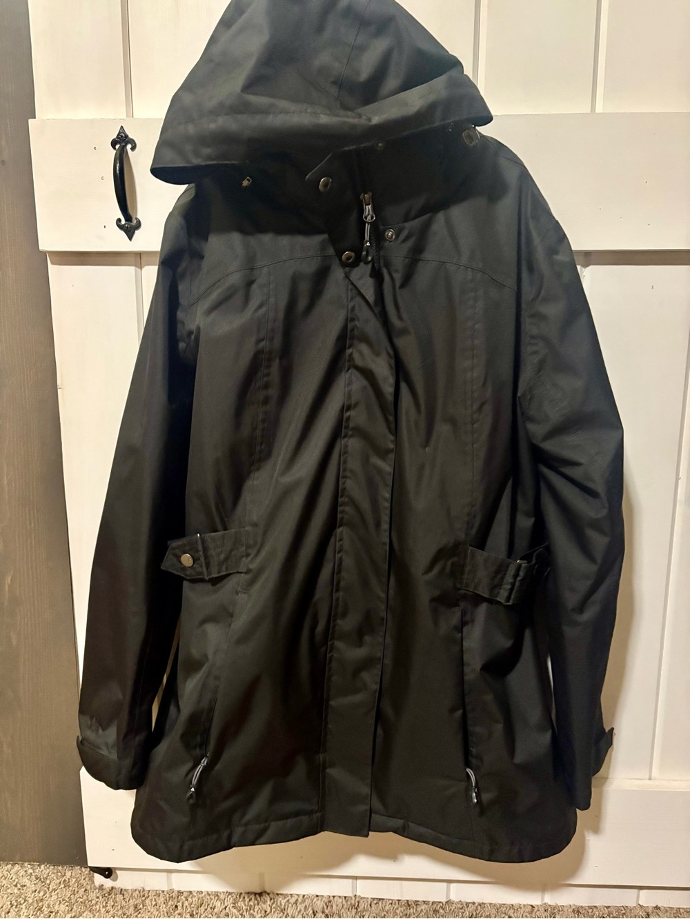 Waterproof Black Hooded Jacket